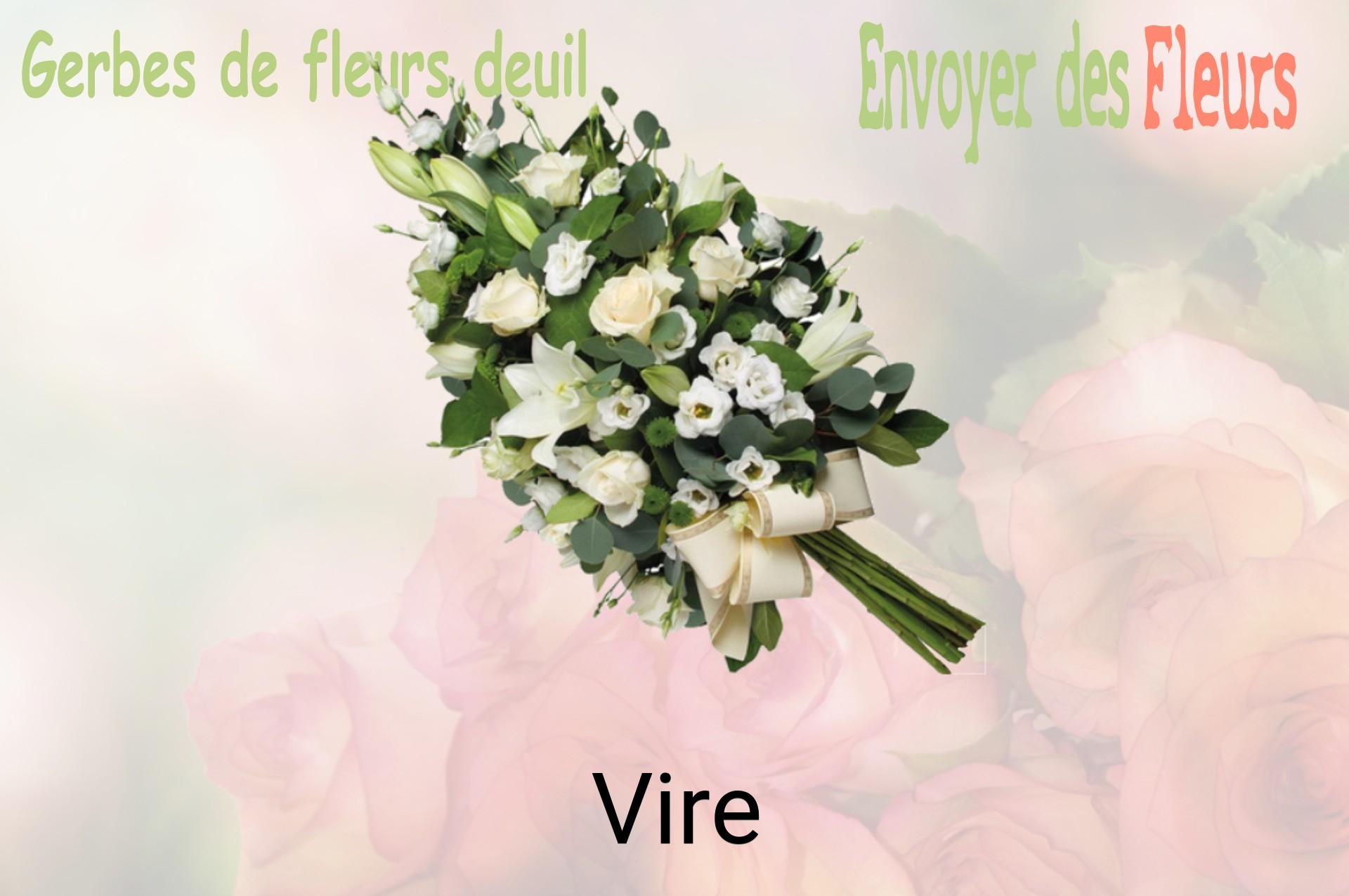 Gerbe de fleurs de deuil livrée à Vire